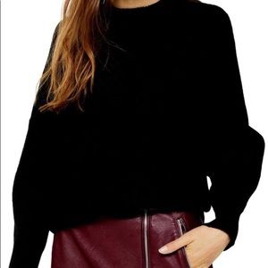 Topshop Black Crewneck Sweater